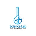 Science Lab logo.Laboratory Tube Logo Template Design Vector, Emblem, Design Concept, Creative Symbol, Icon