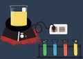 Science lab Vector Icon Set,chemical icons set,Chemical Laboratory, chemical glassware. vector illustration,flat design Royalty Free Stock Photo