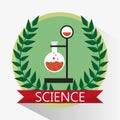 Science laboratory beaker stamp