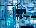 Science Laboratory Different glassware equipment Royalty Free Stock Photo