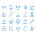 Science and laboratory equipment icon and symbol set Royalty Free Stock Photo