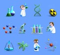 Science Laboratory Equipment Icons Set With