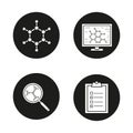 Science laboratory icons set