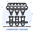 Science laboratory machine learning line style