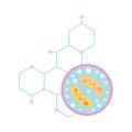 Science laboratory petri dish bacteria molecule