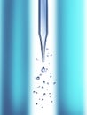 Science laboratory pipette with a drop of chemical Royalty Free Stock Photo