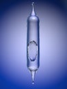 Science laboratory pipette with a drop of chemical Royalty Free Stock Photo