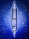 Science laboratory pipette with a drop of chemical Royalty Free Stock Photo
