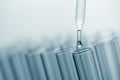 Science laboratory test tubes , lab equipment for research new m Royalty Free Stock Photo
