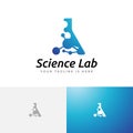 Science Laboratory Tube Atom Molecule Chemistry Research Logo