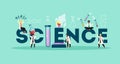 Science Lettering Horizontal Banner