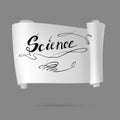 Science lettering, vector