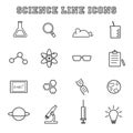 Science line icons