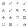 Science line icons set Royalty Free Stock Photo