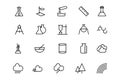 Science Line Vector Icons 6 Royalty Free Stock Photo