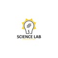 Science logo vector art template Royalty Free Stock Photo