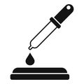Science medical blood dropper icon simple vector. Future dna