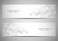 Science, medical and technology banners. Molecular and chemical structure backgrounds. Royalty Free Stock Photo