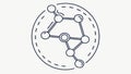 A science molecule or abstract network connection icon. vector design Generative AI Royalty Free Stock Photo