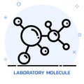 Science molecule model line style