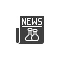 Science newspaper vector icon