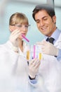 Science people in bright lab Royalty Free Stock Photo