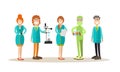 Science people concept vector illustration in flat style Royalty Free Stock Photo