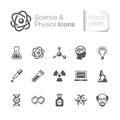 Science & physics related icons Royalty Free Stock Photo
