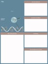 Scientific research poster template vector illustration with gene editing graphical abstract