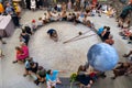 Science presentation for families in former Belfry tower in Castle and Cathedral in Frombork, Poland.