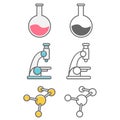 Science professions icons packs