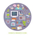 Science And Research Icon Flat Royalty Free Stock Photo