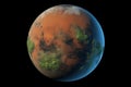 Colonization planet Mars concept. Generative AI