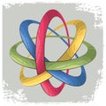 Science symbol as four rings