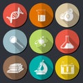 Science Symbols Flat Royalty Free Stock Photo