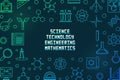 Science, Technology, Engineering and Math colored frame