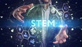 Science, technology, engineering and math. STEM concept. Business, Technology, Internet and network concept Royalty Free Stock Photo