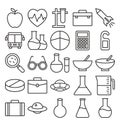 Science and Technology Isolated Vector icons set that can be easily modified or edit Royalty Free Stock Photo