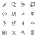 Science and technology line icons set Royalty Free Stock Photo