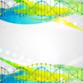 Science template, banner with a DNA molecules. Royalty Free Stock Photo