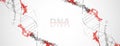 Science template, wallpaper or banner with a DNA virus molecules.  Vector illustration Royalty Free Stock Photo