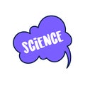 Science text design vector objects illustration science elements and laboratory objects Royalty Free Stock Photo