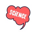 Science text design vector objects illustration science elements and laboratory objects Royalty Free Stock Photo