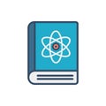Science textbook flat icon illustration on White Backround Royalty Free Stock Photo