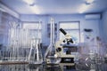 Science theme. Modern scientific laboratory interior. Royalty Free Stock Photo