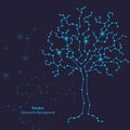 Science tree made of connected lines and dots