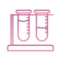 Science tubes gradient style icon vector design