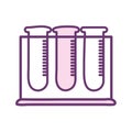 Science tubes line style icon vector design