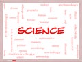 Science Word Cloud Concept on a Whiteboard