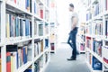 Books at a unicersity library Royalty Free Stock Photo